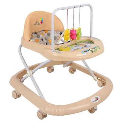 Ходунки Карусельки 7 колес музыкальные игрушки бежевый колеса силикон 801 - фото 62775570