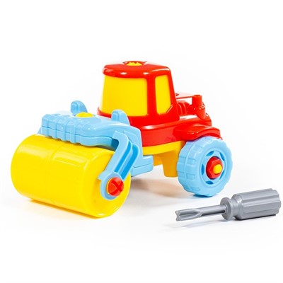 Конструктор-транспорт Дорожный каток 18 эл. в пак 77776 П-Е /12/ - фото 62775968