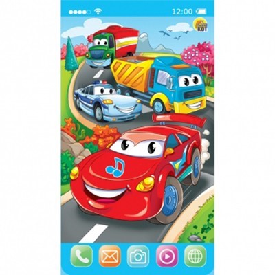 Телефончик Веселые машинки 5 стихов,6 потешек ИМ-7080 - фото 62776094