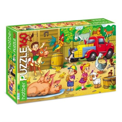 Пазл 160 эл. Веселая ферма 19265 Hatber - фото 62776118