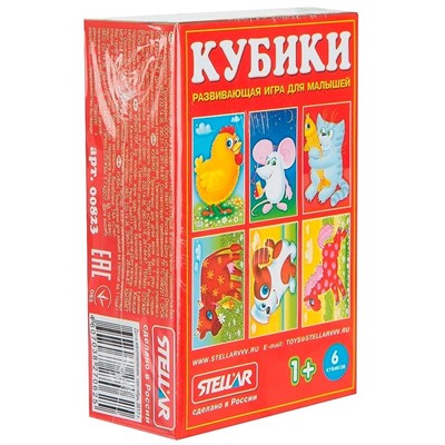 Кубики в картинках 6шт Хорошие знакомые 00823 /32/ - фото 62776354