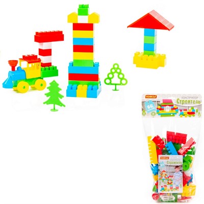 Конструктор Самоделкин Строитель малый 66 эл. П-Е/15/ - фото 62776444