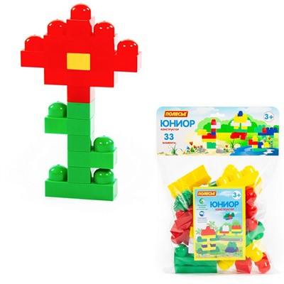 Конструктор Юниор 33 элем. мешок П-Е/20/ - фото 62776469