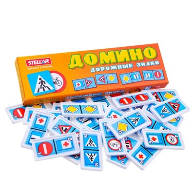 Домино Дорожные знаки мал. 00008 /28/ - фото 62776628