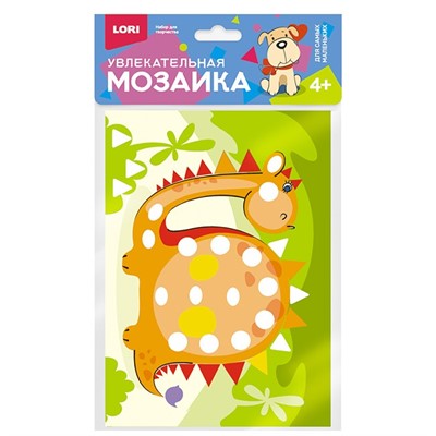 Набор для творчества Увлекательная мозаика (набор малый) "Динозаврик" Км-006 - фото 62777435