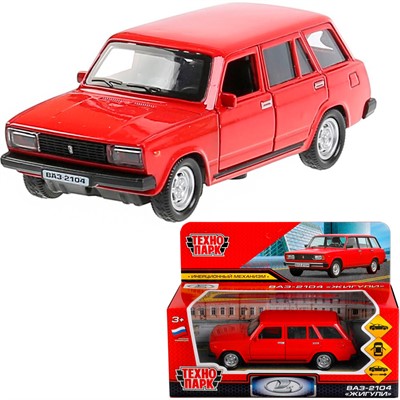 Модель 2104-12-RD ВАЗ-2104 Жигули красный Технопарк в коробке - фото 62777984