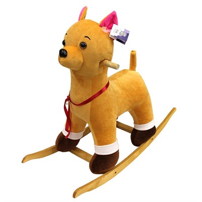 Качалка Собака Плюш 980588 цвет в ассортименте - фото 62778268