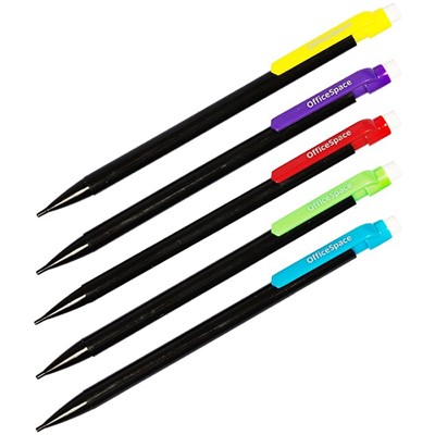 Карандаш ч/гр механический 0,5мм с ластиком 242599 OfficeSpace - фото 62778336