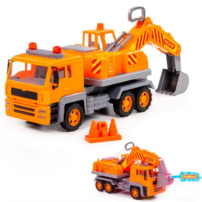 Автомобиль Алмаз Автомобиль экскаватор №2 инерц. (в сеточке) 87911 П-Е / 6/ - фото 62778341