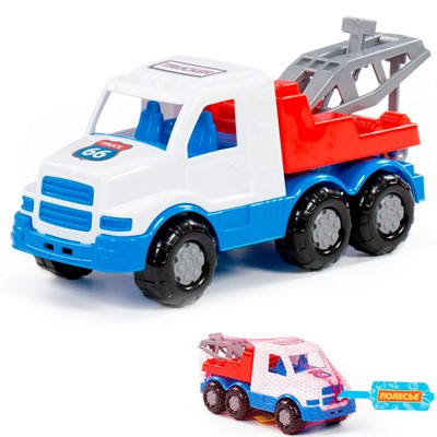 Автомобиль Гоша эвакуатор бело-синий 90393 П-Е /12/ - фото 62778550