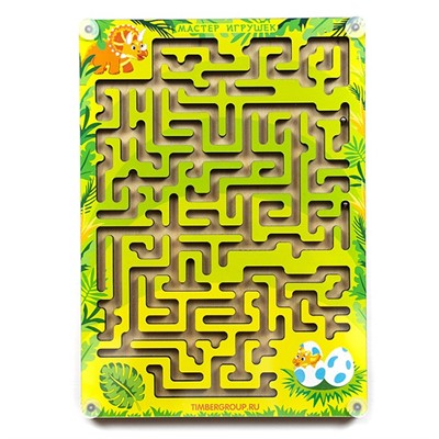 Деревянный лабиринт с шариком  "Динозавра" IG0387 - фото 62778750