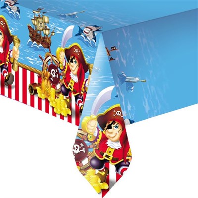 Скатерть Веселый пират 140*180см полиэт. 6038519 - фото 62778782