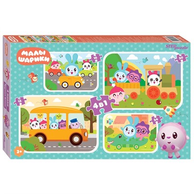 Пазл 4в1 "Малышарики" RIKI 92312 Степ /12/ - фото 62778837