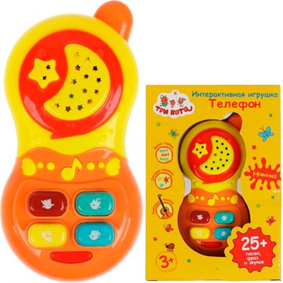 Телефон Три Кота 25 песен, фраз и звуков. Свет ZY883862-R1 - фото 62778892