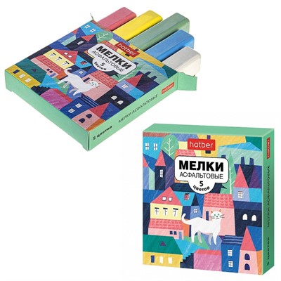 Мел цветной 5шт Городок 072698 Hatber - фото 62779285