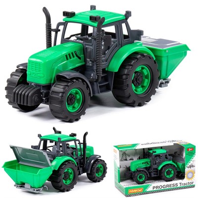 Трактор "Прогресс" сельскохозяйственный инерционный зелёный (в коробке) 91239 П-Е /12/ - фото 62779391