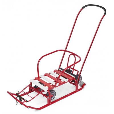 Санки Тимка 5 Универсал Т5У/АЛ2 алый /Ника/ спинка, толкатель, колеса - фото 62779425