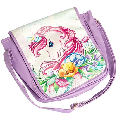 Сумочка BONDIBON СКАЗОЧНЫЙ ЕДИНОРОГ иск. кожа почтальонка, 27х12 см ВВ4908 - фото 62779492