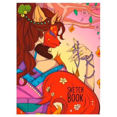 Скетчбук А5 462-0-129-77964-7 АНИМЕ В маске лисы - фото 62779660