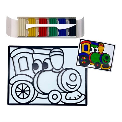 Набор для творчества Картина пластилином Паровоз С-546 ЭРА - фото 62779672