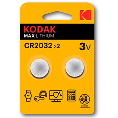 Элемент питания  CR 2032 Kodak 2xBL 3V Max (60) / цена за 1 шт / - фото 62779844
