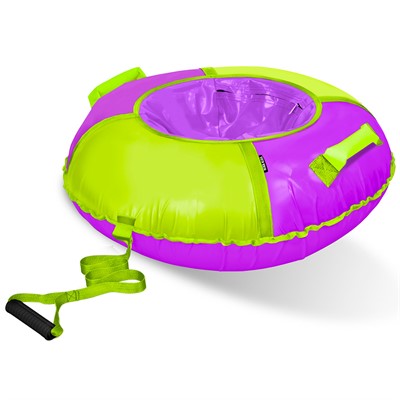 Тюбинг для катания 85см Классик ТБ1К-85/ФЛ фиолетовый/лимонный - фото 62780969