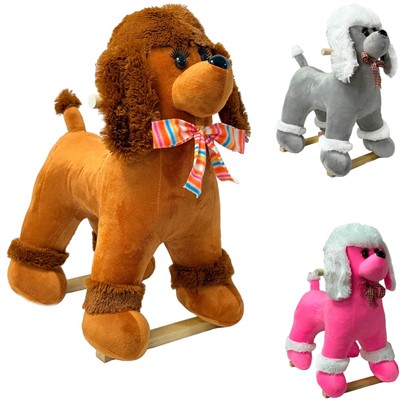 Качалка Пудель плюш 980592 цвет в ассортименте - фото 62781163