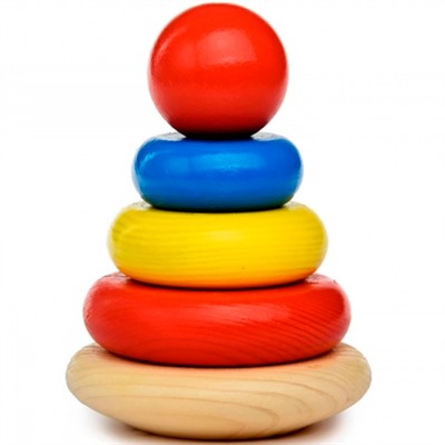 Деревянная Пирамидка 5 деталей П-07 - фото 62781647