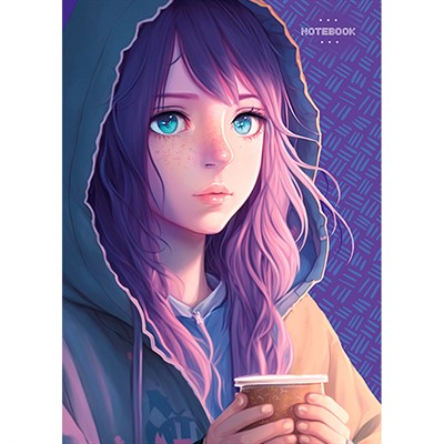 Записная книжка А6 100л. "Аниме.Девочка" С0592-120 - фото 62781857