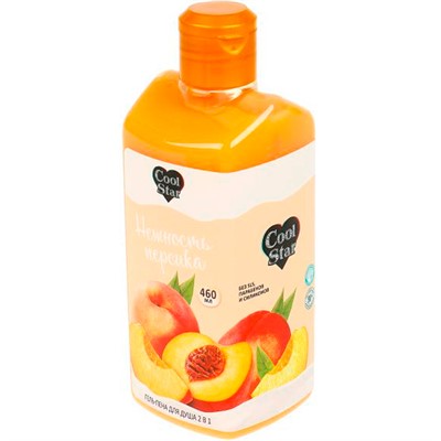 Гель для душа и пена для ванн milk 2 в 1 нежность персика 460 мл Cool Star GELM112400TTG - фото 62782372