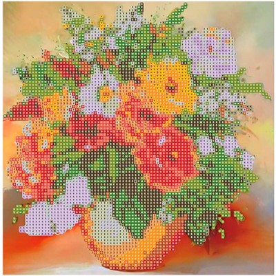 Набор для творчества Алмазная мозаика 5D Букет 30*30 см,без подрамника,частичное заполнение 80879А - фото 62782415