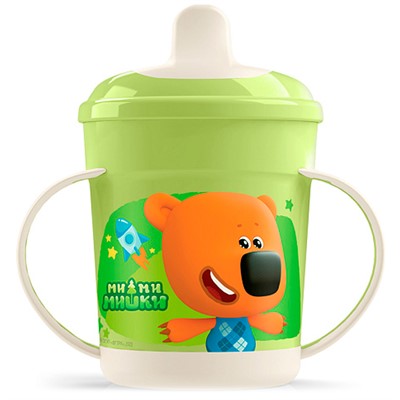 Поильник с ручками и декором Ми-Ми-Мишки Зеленый 431328409 - фото 62782467