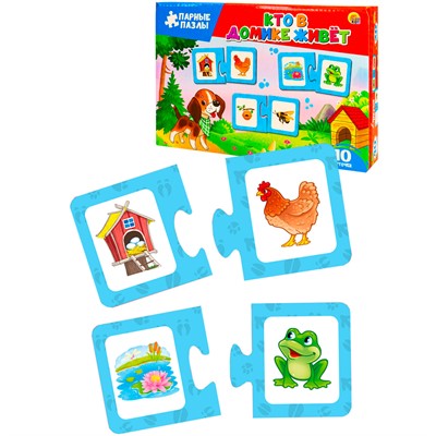 Пазл Парный Кто в домике живет ИН-4258 - фото 62782479