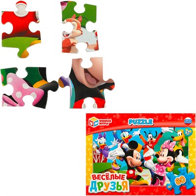 Пазл 60 Весёлые друзья 4650250599975 - фото 62782587