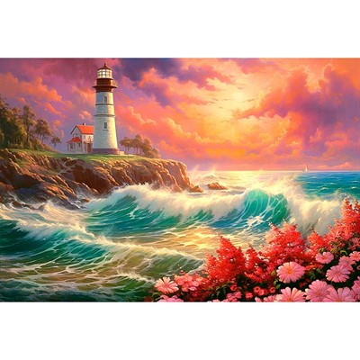 Набор для творчества Алмазная мозаика 30х40 см Океан на закате НД-0477 - фото 62782619