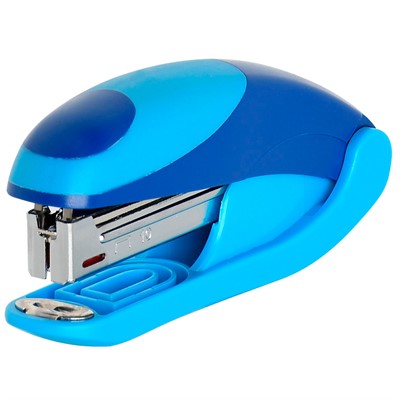 Степлер Eagle OMAX до 15 листов № 10 пластик сине-голубой 068852 - фото 62783135