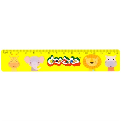 Линейка Каляка-Маляка КЛАССИЧЕСКАЯ 15 см непрозрач. желт. ЛККМ - фото 62783212