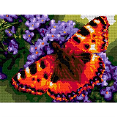 Набор для творчества Алмазная мозаика 30*40 см полное заполнение Яркая бабочка Ам-110 LORI - фото 62783519