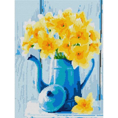 Набор для творчества Алмазная мозаика 30*40 см полное заполнение Нарциссы Ам-033 LORI - фото 62783556