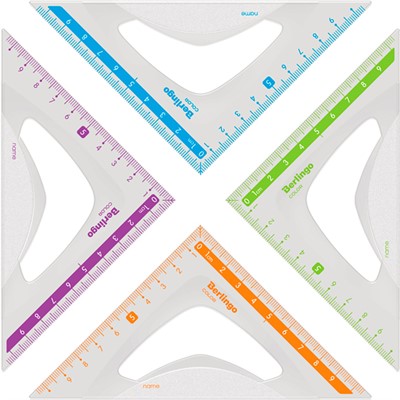 Треугольник 45°, 10см Berlingo "Color", пластиковый TR_10010 - фото 62783608