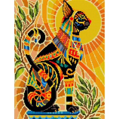 Набор для творчества Алмазная мозаика 30*40 см полное заполнение Египетский кот Ам-157 LORI - фото 62783624
