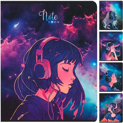 Тетрадь 48 л. клетка Скрепка S Слушаю космос 024116 - фото 62783746