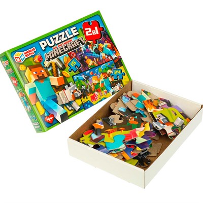 Пазл 2 в 1: 15 и 24 дет. По мотивам Minecraft 4660254443792 - фото 62784277