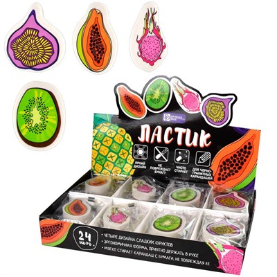 Ластик ТРОПИЧЕСКИЕ ФРУКТЫ 63629 - фото 62784700