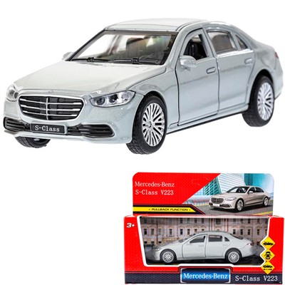 Модель SCLASS-13-SR MERCEDES-BENZ s-class v223 12см,дв,багаж,инер,серебристый Технопарк в коробке - фото 62784727