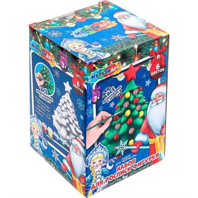 Набор ДТ Фигурка для росписи (краски, кисточка) Елочка MultiArt PAINTFIGURE-NY-MA2 - фото 62784997