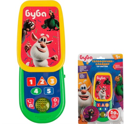 Телефончик-слайдер БУБА 50 песен,загадок,звуков.цифры,формы,цвета.свет. HT1102-R2 - фото 62785090