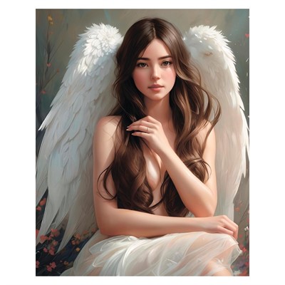 Набор для творчества Алмазная мозаика 30х40см Белые крылья НД-6304 - фото 62785136