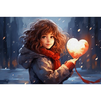 Набор для творчества Роспись по холсту 22х30 см Большое сердце Х-7542 - фото 62785153