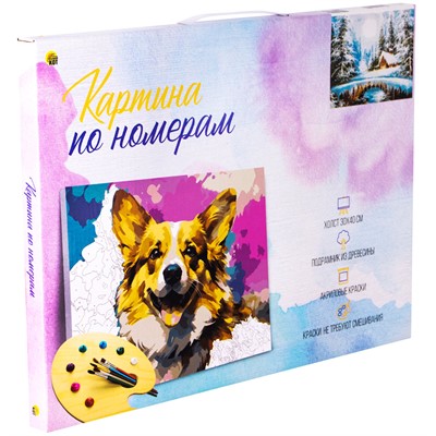 Набор для творчества Роспись по холсту 30х40 см Замерзший мост Х-7561 - фото 62785160